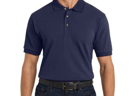 Port Authority Heavyweight Cotton Pique Polo K420 Navy