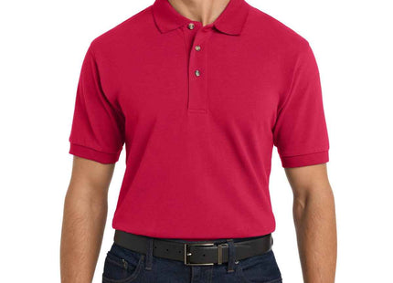 Port Authority Heavyweight Cotton Pique Polo K420 Red
