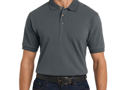 Port Authority Heavyweight Cotton Pique Polo K420 Steel Grey