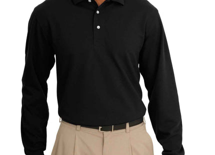 Port Authority Rapid Dry Long Sleeve Polo K455LS Jet Black