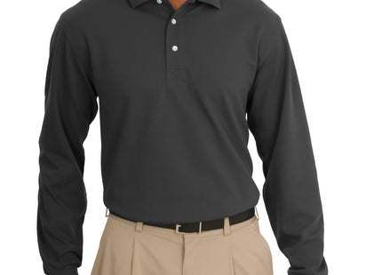 Port Authority Rapid Dry Long Sleeve Polo K455LS Charcoal