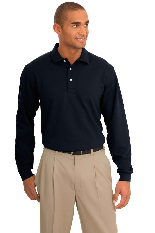 Port Authority Rapid Dry Long Sleeve Polo K455LS Classic Navy