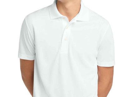 SportTek DriMesh Polo K469 White