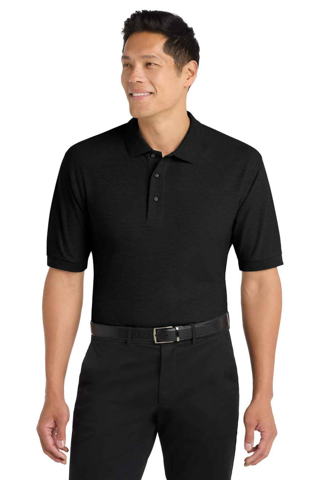 Port Authority Extended Size Silk Touch Polo K500ES Black