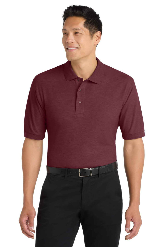 Port Authority Extended Size Silk Touch Polo K500ES Burgundy