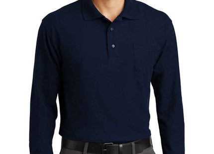 Port Authority Long Sleeve Silk Touch Polo with Pocket K500LSP