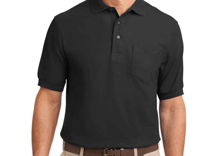 Port Authority Silk Touch Polo with Pocket K500P Black