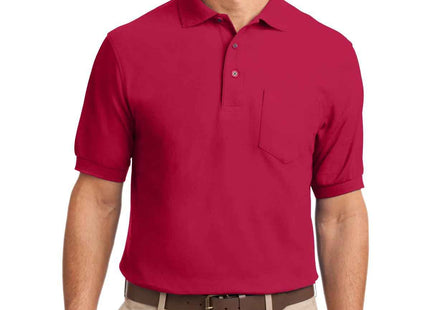 Port Authority Silk Touch Polo with Pocket K500P Red