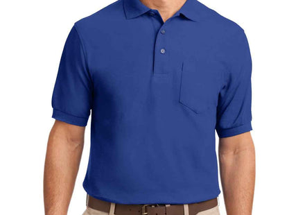 Port Authority Silk Touch Polo with Pocket K500P Royal