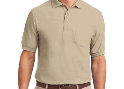 Port Authority Silk Touch Polo with Pocket K500P Stone