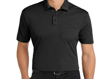 Port Authority Silk Touch Performance Pocket Polo K540P Black