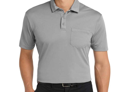 Port Authority Silk Touch Performance Pocket Polo K540P Gusty Grey