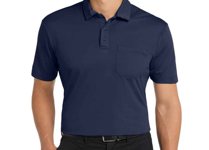 Port Authority Silk Touch Performance Pocket Polo K540P Navy