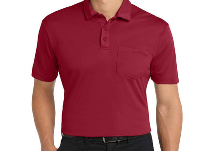 Port Authority Silk Touch Performance Pocket Polo K540P Red