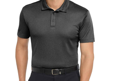 Port Authority Heathered Silk Touch Performance Polo K542 Black Heather
