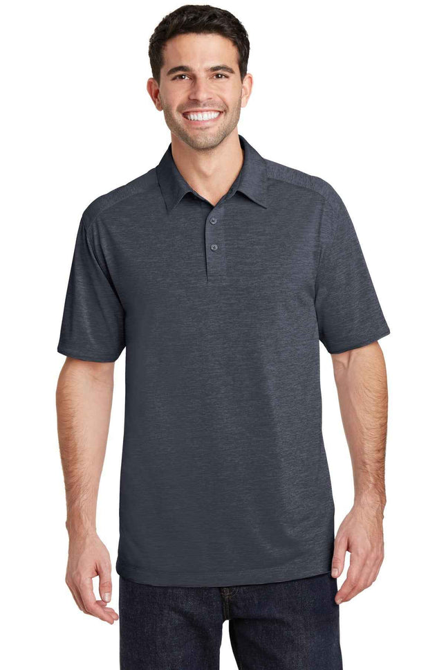 Port Authority Digi Heather Performance Polo K574 Dark Grey