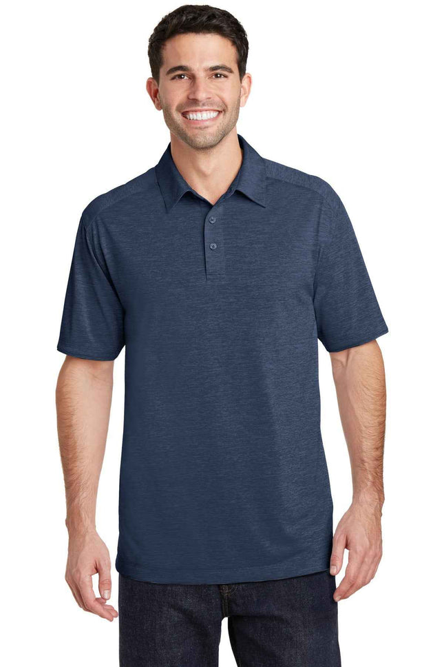 Port Authority Digi Heather Performance Polo K574 Dress Blue Navy