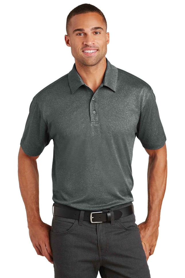 Port Authority Trace Heather Polo K576 Charcoal Heather
