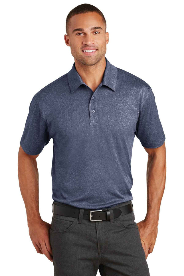 Port Authority Trace Heather Polo K576 True Navy Heather