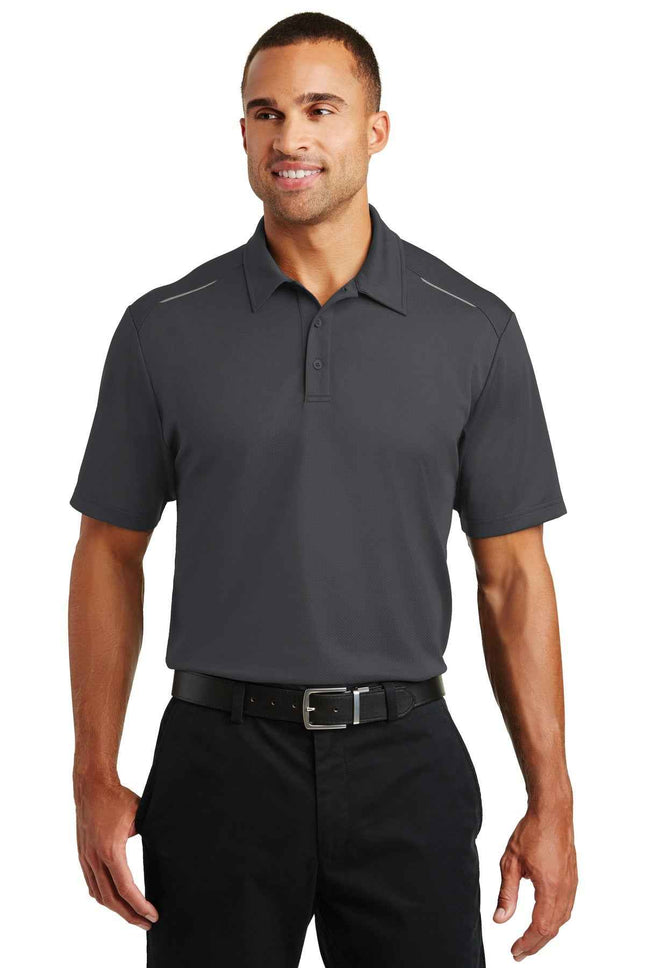 Port Authority Pinpoint Mesh Polo K580 Battleship Grey