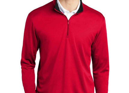 Port Authority Silk Touch Performance 1/4Zip K584 Red Black