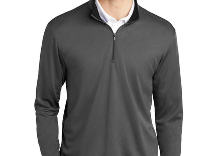 Port Authority Silk Touch Performance 1/4Zip K584 Steel Grey Black
