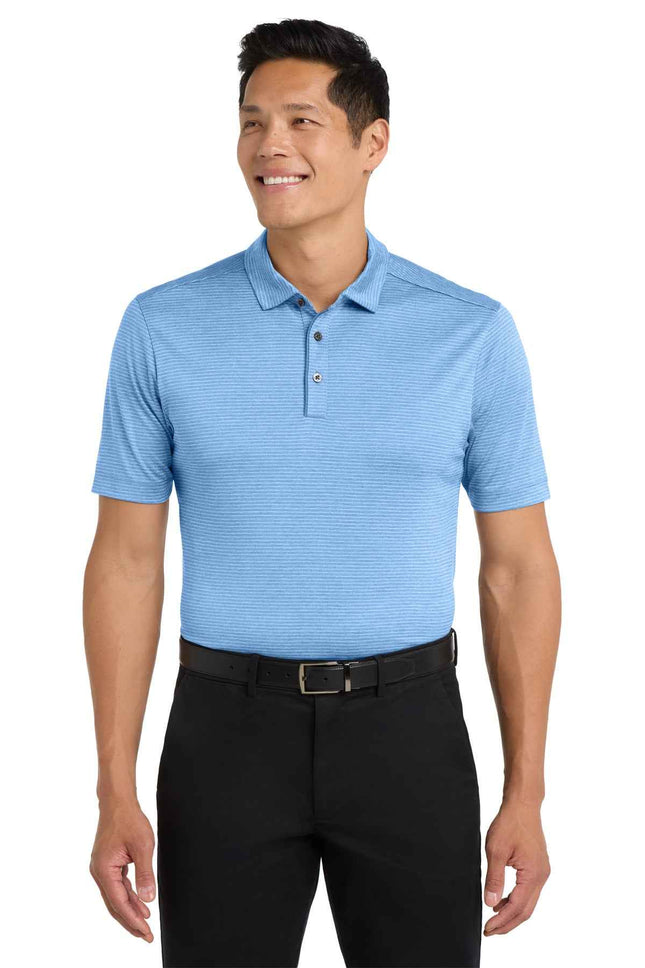 Port Authority Shadow Stripe Polo K585 Carolina Blue