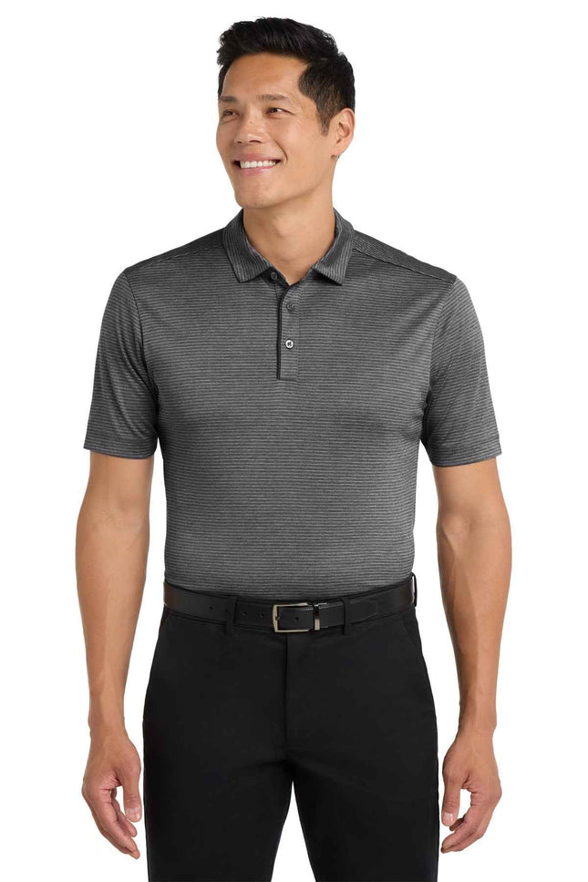 Port Authority Shadow Stripe Polo K585 Deep Black