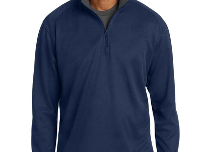 Port Authority Vertical Texture 1/4Zip Pullover K805 Regatta Blue Iron Grey