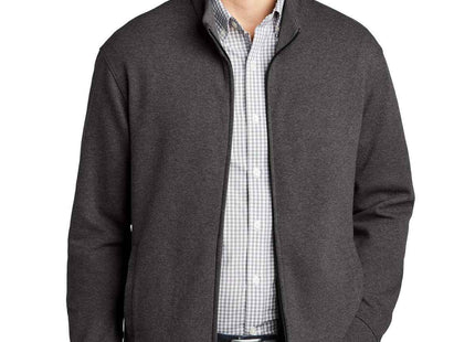 Port Authority Interlock FullZip K809 Charcoal Heather Medium Heather Grey