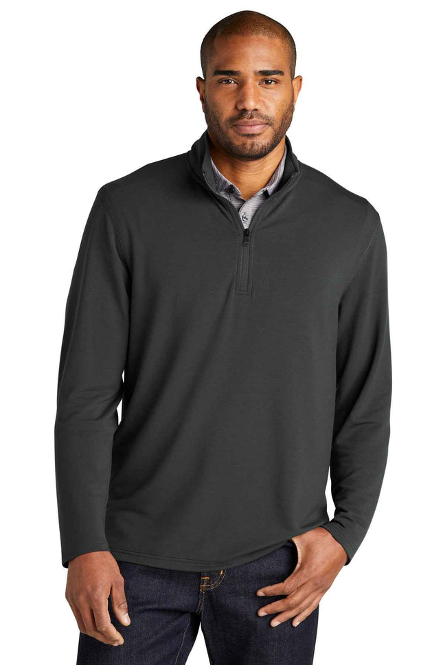 Port Authority Microterry 1/4Zip Pullover K825 Charcoal
