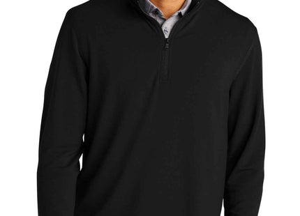 Port Authority Microterry 1/4Zip Pullover K825 Deep Black