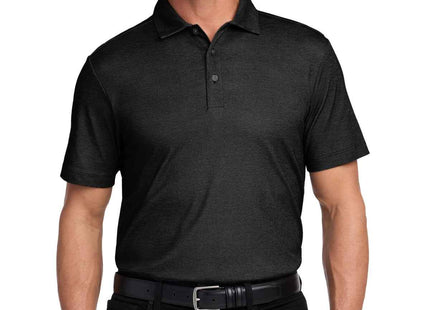 Port Authority Fine Pique Blend Polo K830 Black Heather