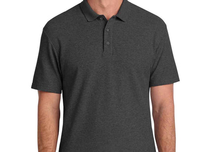 Port Authority CFREE Cotton Blend Pique Polo K867 Charcoal Heather
