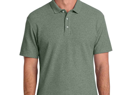 Port Authority CFREE Cotton Blend Pique Polo K867 Dark Green Heather