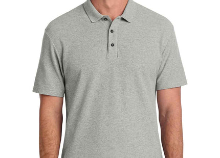 Port Authority CFREE Cotton Blend Pique Polo K867 Deep Smoke Heather