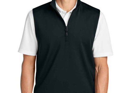 Port Authority CFREE Double Knit 1/4Zip Vest K880V Deep Black