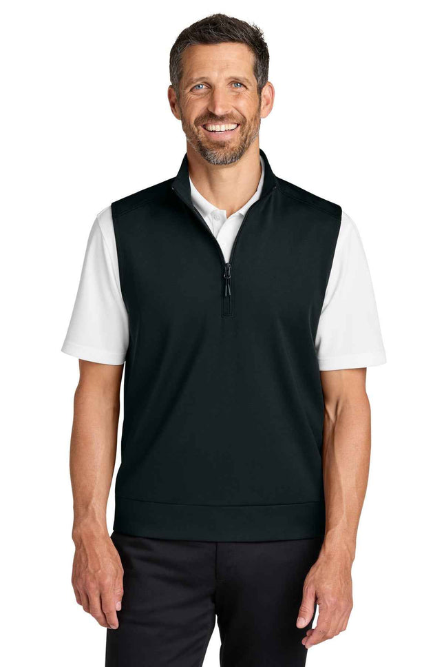 Port Authority CFREE Double Knit 1/4Zip Vest K880V Deep Black