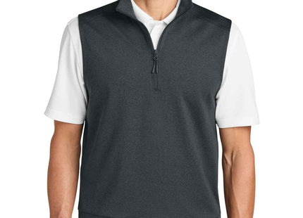 Port Authority CFREE Double Knit 1/4Zip Vest K880V Grey Steel Heather
