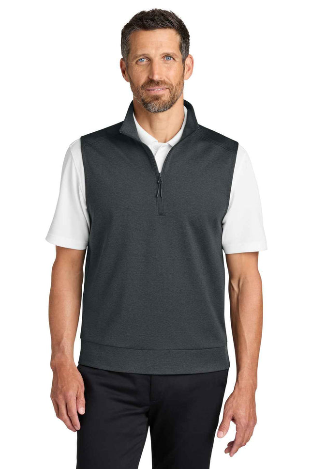 Port Authority CFREE Double Knit 1/4Zip Vest K880V Grey Steel Heather