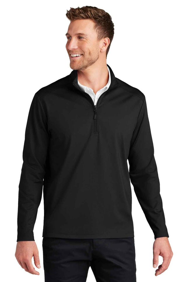 Port Authority CFREE Double Knit 1/4Zip K880 Deep Black