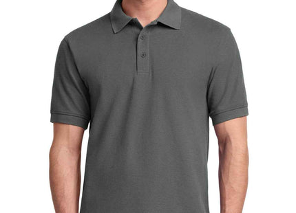Port & Co Core Blend Pique Polo KP155 Charcoal