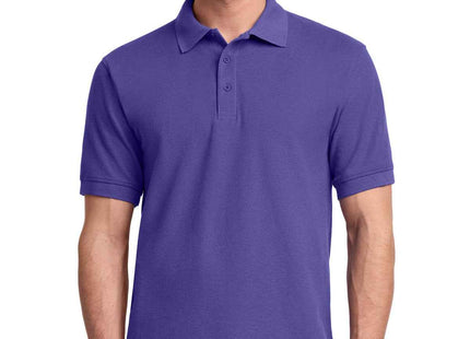 Port & Co Core Blend Pique Polo KP155 Purple