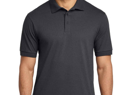 Port & Co Core Blend Jersey Knit Polo KP55 Charcoal