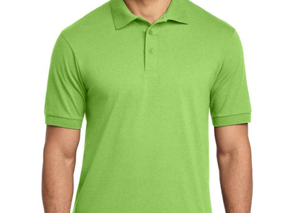 Port & Co Core Blend Jersey Knit Polo KP55 Lime