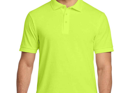 Port & Co Tall Core Blend Jersey Knit Polo KP55T Safety Green
