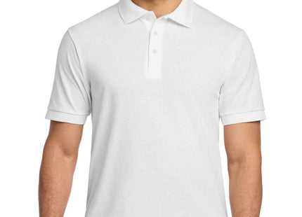 Port & Co Tall Core Blend Jersey Knit Polo KP55T White