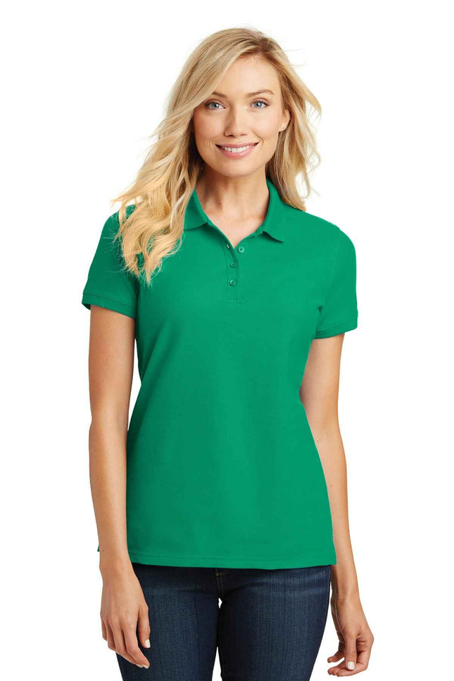 Port Authority Women's Core Classic Pique Polo L100 Bright Kelly Green