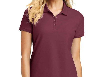 Port Authority Women's Core Classic Pique Polo L100 Burgundy