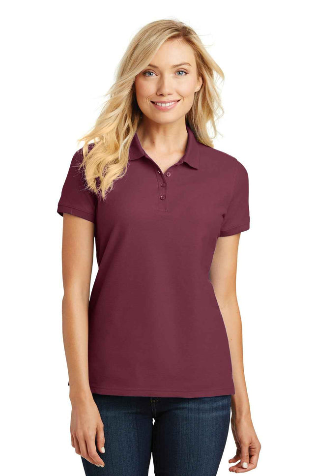 Port Authority Women's Core Classic Pique Polo L100 Burgundy